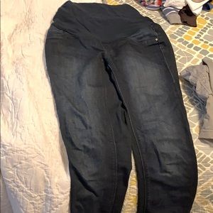 XS Dark colored stretch maternity jeans